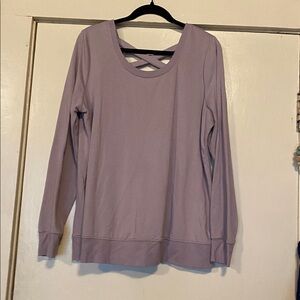 Torrid Lavender Sweatshirt with Crisscross Back